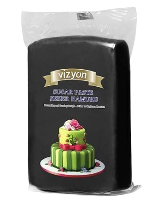 Vizyon Black Sugar Paste 1 kg (Siyah Seker Hamuru)